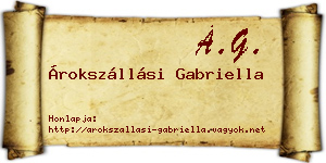 Árokszállási Gabriella névjegykártya